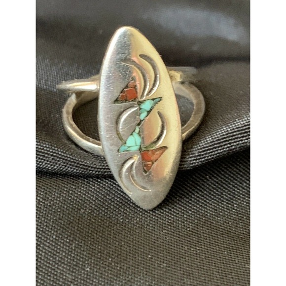 Native American Ring Sterling Silver Size 6 - Picture 4 of 8